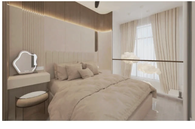 Duplex upper-floor bedroom at Ponderosa Regency