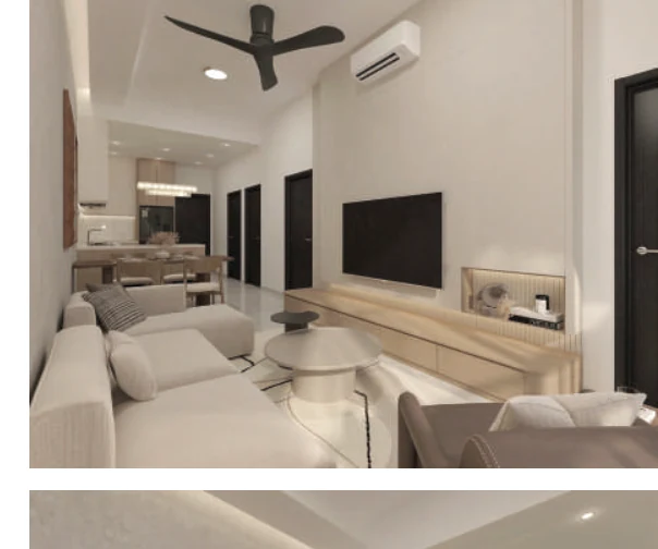 Two-bedroom living area at Ponderosa Regency